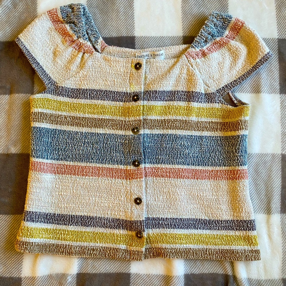 Madewell Texture and Thread Knit Top XS